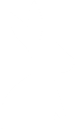 Silhouette eines Hasen